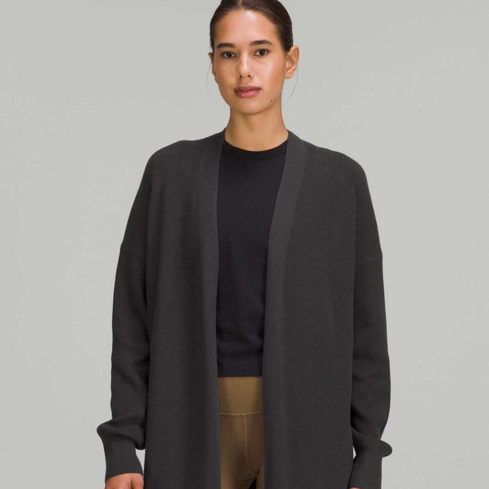 Lululemon Side Slit Sweater Wrap Graphite Grey Size 6